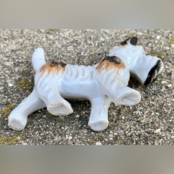 1940s Post WWII Vtg Glazed Ceramic Terrier Dog Figurine Made in Japan - Picture 12 of 12